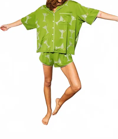 Queen Of Sparkles Dirty Martini Lounge Set In Olive In Multi