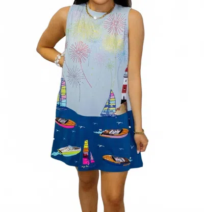 Queen Of Sparkles Firework Over Boats Tank Dress In Multi