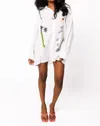 Queen Of Sparkles Fishing Pole With Hooked Fish Gauze Tunic In White Multi In White