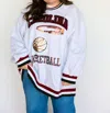 Queen Of Sparkles Garnet & Black Carolina Basketball Sweatshirt In Grey In Gray