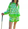 Queen Of Sparkles Golf Ball Tee Short In Lime Green In Green