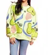Queen Of Sparkles Golf Course Sweatshirt In Multi In Yellow