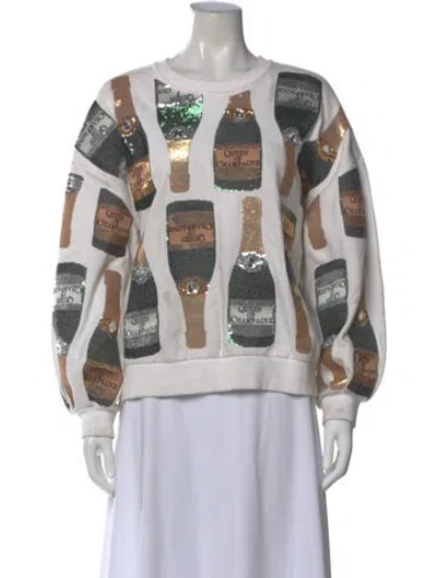 Pre-owned Queen Of Sparkles Graphic Print Crew Neck Sweatshirt In Multi