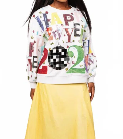 Queen Of Sparkles Happy New Year 2026 Sweatshirt In Grey In Multi