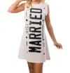 Queen Of Sparkles Just Married Tank Dress In White In White