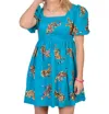 Queen Of Sparkles Leapin' Leopards Babydoll Dress In Teal In Blue