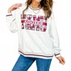 Queen Of Sparkles Licensed Aggies Sweatshirt In Grey Plaid In White