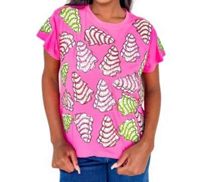 Queen Of Sparkles Little Debbie Trees Tee In Pink