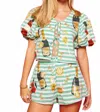 Queen Of Sparkles Mimosa Icon Shorts In Green/white In Multi