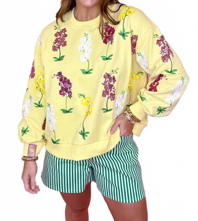 Queen Of Sparkles Multi Iris Sweatshirt In Yellow