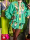 Queen Of Sparkles Nutcracker Band Shorts In Green