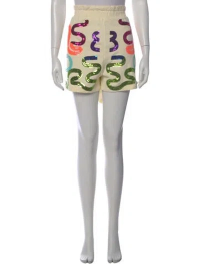 Pre-owned Queen Of Sparkles Printed Mini Shorts In Multi