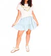 Queen Of Sparkles Queen & Icon Necklaces Charm Tee In White In White