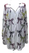 Queen Of Sparkles Rainbow Pajama Dress In White In White