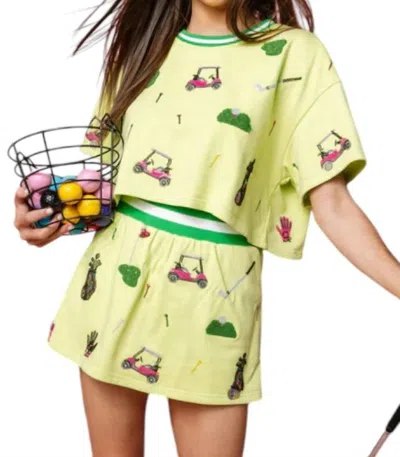 Queen Of Sparkles Scattered Golf Icon Top In Yellow