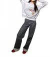 Queen Of Sparkles Slam Dunk Sweater In Grey In Gray