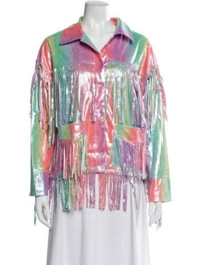 Pre-owned Queen Of Sparkles Striped Jacket