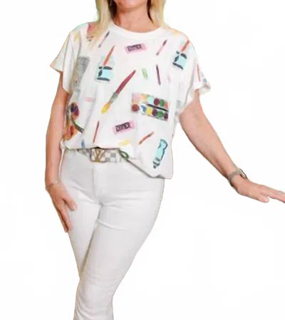 Queen Of Sparkles Supplies Tee In White Multi
