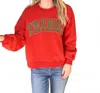 Queen Of Sparkles Thanks Printed Sweatshirt In Rust In Red