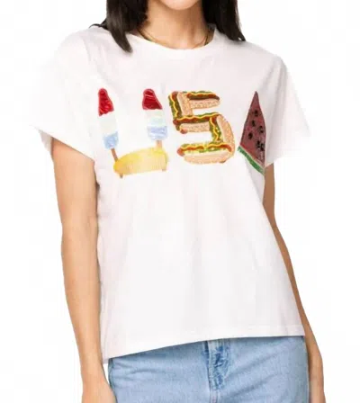 Queen Of Sparkles Usa Icon Short Sleeve Tee In White