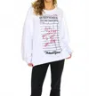 Queen Of Sparkles Women's Check Sweatshirt In White
