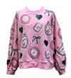 Queen Of Sparkles Women's Troop Mahjong Society Sweatshirt In Pink In Pink