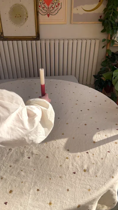 Queen Of The Rodeo Neutrals Linen Tablecloth - Astral Weeks