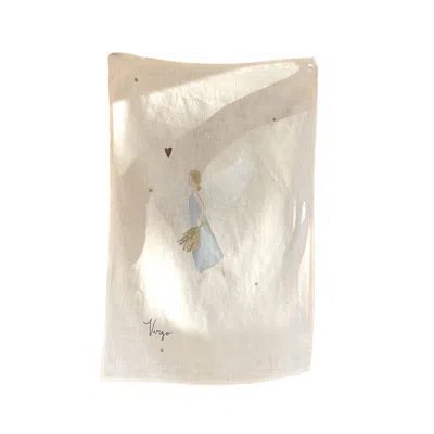 Queen Of The Rodeo Neutrals Zodiac Linen Tea Towel - Virgo Sign
