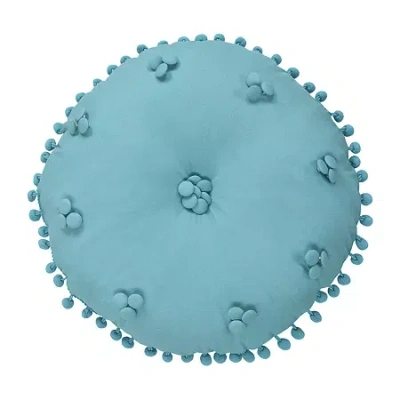 Queen Street Afton Round Throw Pillow In Blue