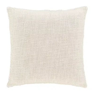 Queen Street Aglow Square Throw Pillow In White