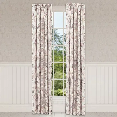 Queen Street Amagansett Rod Pocket Blackout Set Of 2 Curtain Panel In Pink