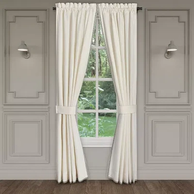 Queen Street Angela Rod Pocket Energy Saving Light-filtering Set Of 2 Curtain Panel In White