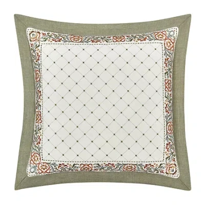 Queen Street Angela Square Throw Pillow In White