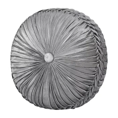 Queen Street Annalise Round Throw Pillow In Silver