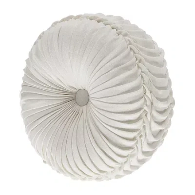 Queen Street Annie Round Throw Pillow In White