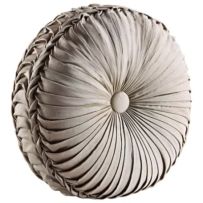 Queen Street Antonia Tufted Round Throw Pillow In Sand