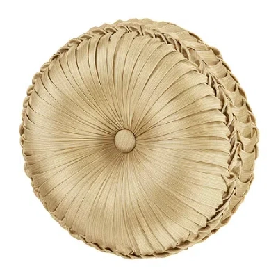 Queen Street Augustina Round Throw Pillow In Yellow