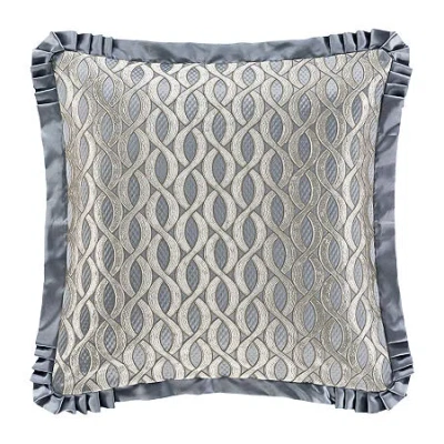 Queen Street Bacoli Embellished Euro Sham In Silver
