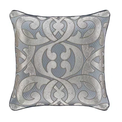 Queen Street Bacoli Square Throw Pillow In Silver