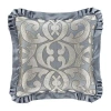 Queen Street Bacoli Square Throw Pillow In Silver