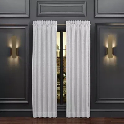 Queen Street Belize Rod Pocket Light-filtering Set Of 2 Curtain Panel In White