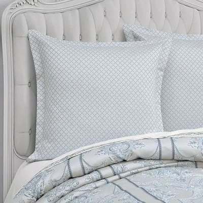 Queen Street Bellfield Reversible Euro Sham In Silver