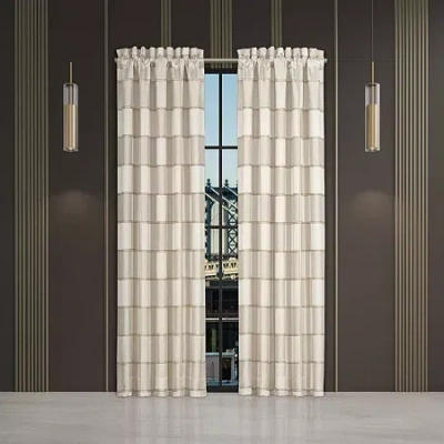 Queen Street Benton Rod Pocket Light-filtering Set Of 2 Curtain Panel In Yellow