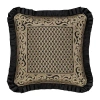 Queen Street Blythe Black & Gold Square Throw Pillow In Black
