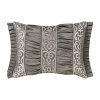 Queen Street Blythe Silver Rectangular Throw Pillow In Silver