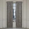 Queen Street Blythe Silver Rod Pocket Blackout Set Of 2 Curtain Panel In Silver