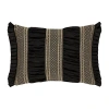 Queen Street Branson Black & Gold Rectangular Throw Pillow In Black