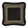 Queen Street Branson Black & Gold Square Throw Pillow In Black