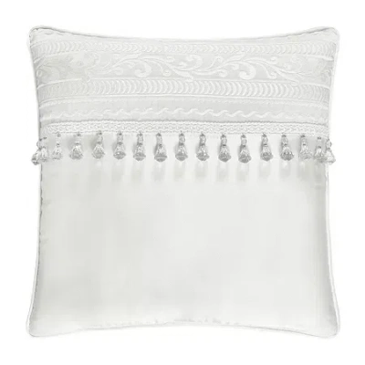 Queen Street Britney Square Throw Pillow In White