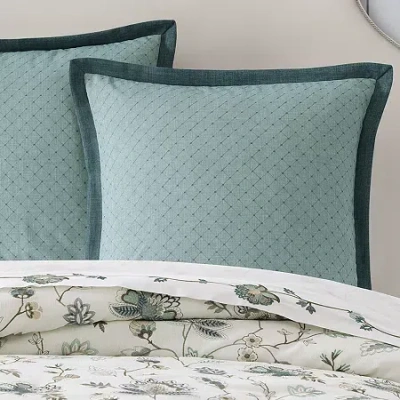 Queen Street Brookside Reversible Euro Sham In Blue